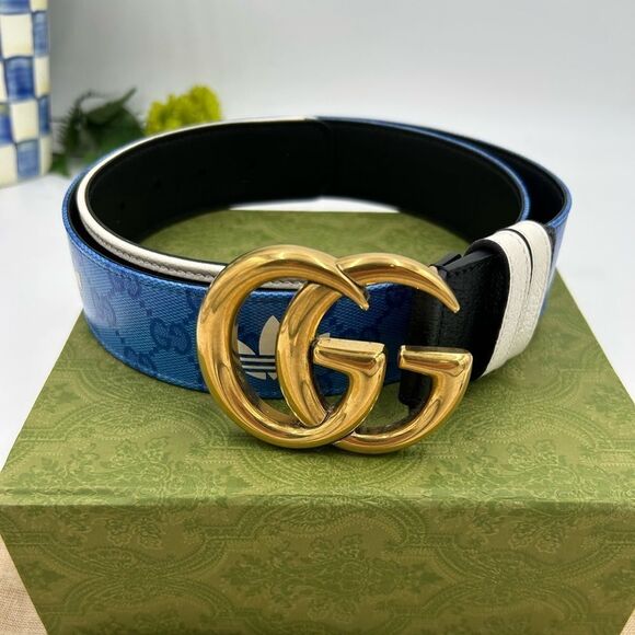 Unisex Gucci X Adidas leather  belt size 90 cm/36 inches made in Italy - Picture 1 of 8